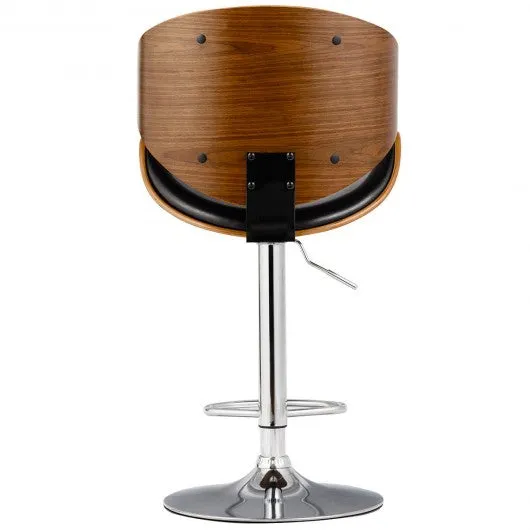 1 PC Adjustable Swivel Bentwood Bar Stool