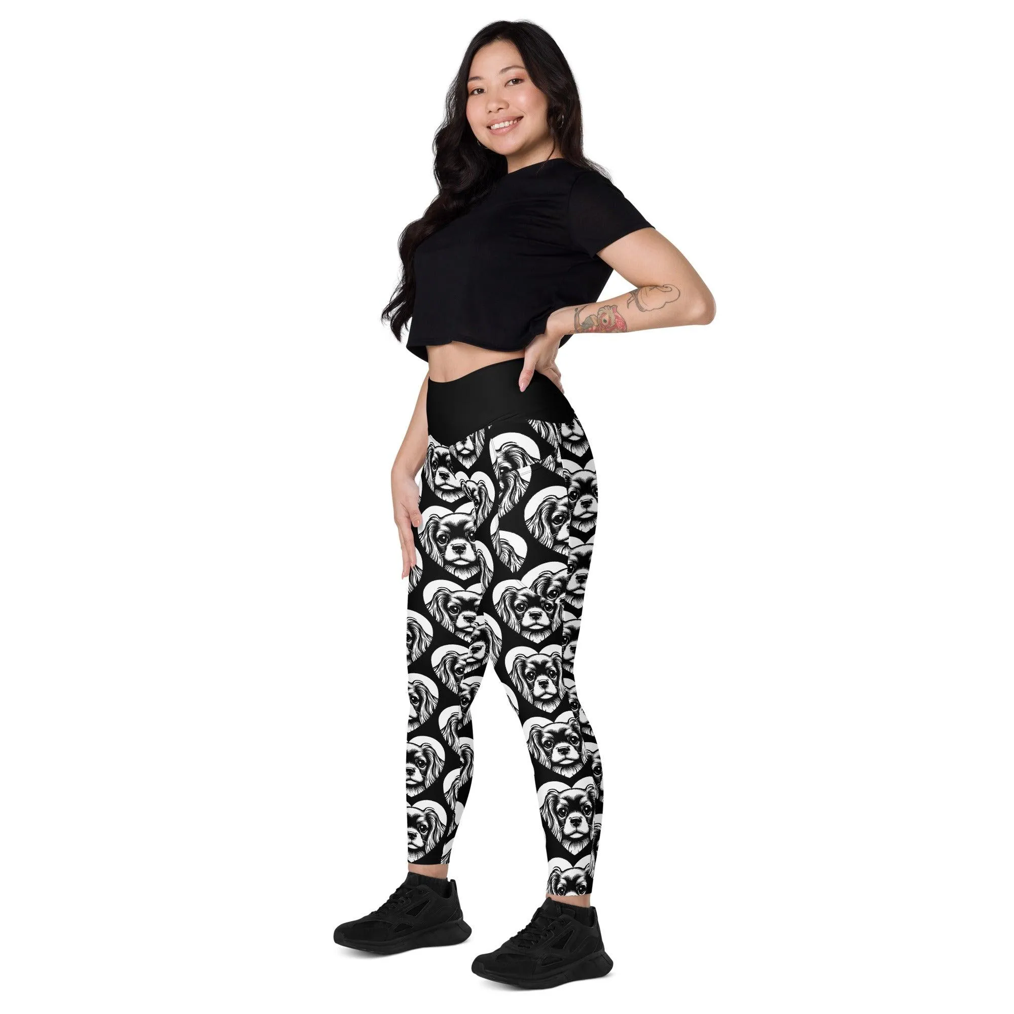 DOG BREED LEGGINGS with pockets - KING CHARLES SPANIEL - HERTTAHOUND