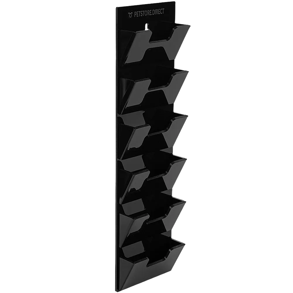 Wall Wide 6 Blades Holder Black by PetStore.Direct
